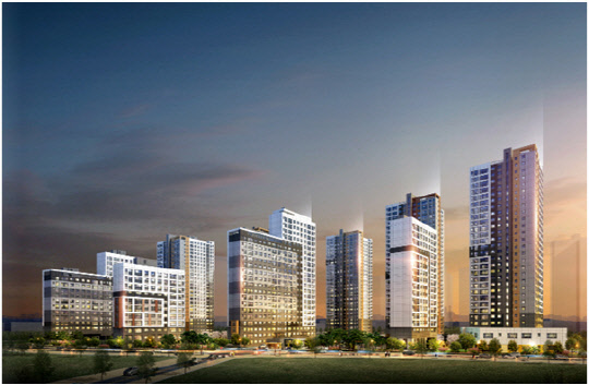 동탄 호수공원 리슈빌 투시도. <계룡건설 제공>